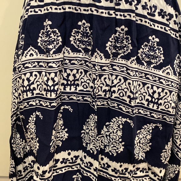 Style Me size L navy blue/ white asymmetrical sorry with label long front/back - Picture 3 of 5